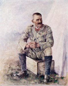 Generalløjtnant Hector Macdonald uden for Bloemfontein af Mortimer Ludington Menpes